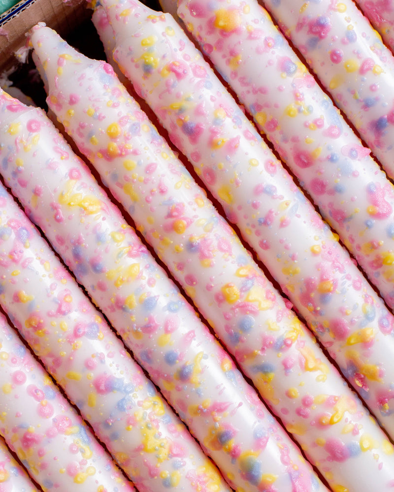 Nordtrice Taper candles- Summer vibes / Rainbow Confetti