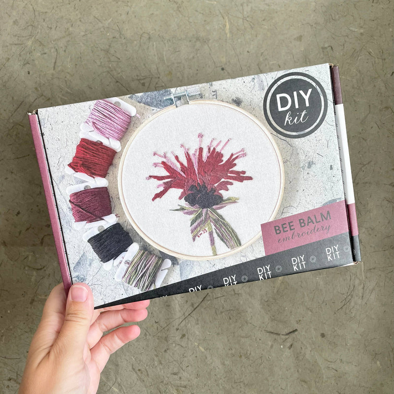 DIY Embroidery Kit - Bee Balm (5")