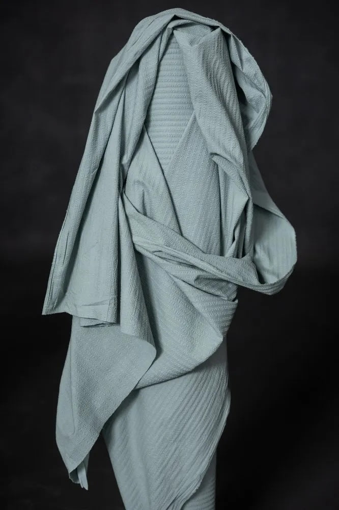 Cloud Cover Organic Cotton Seersucker Stripe by Merchant & Mills
