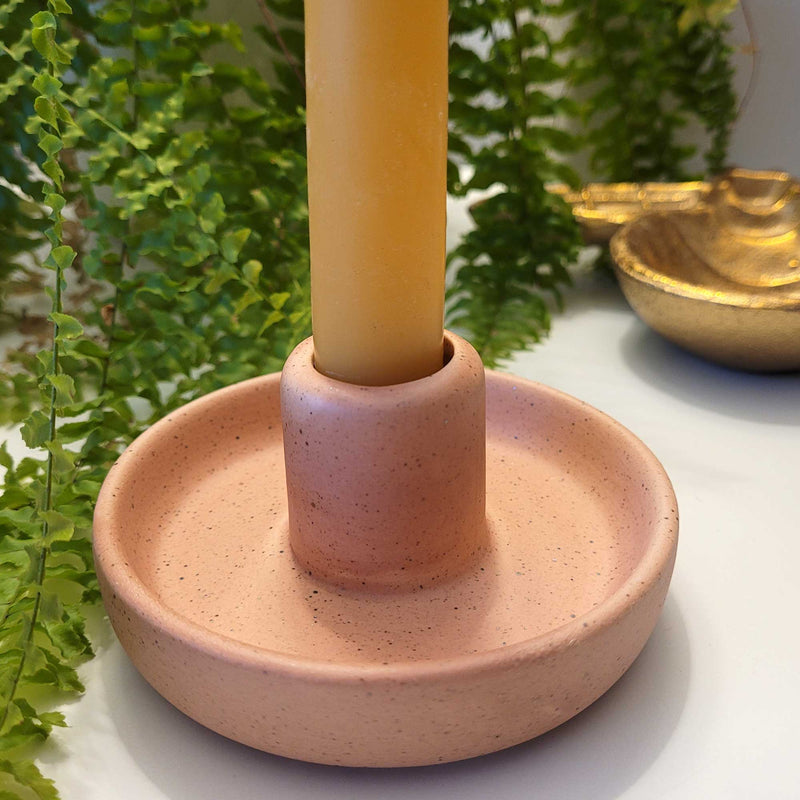Nordic - Hygge style Ceramic Candlestick Holder by Eastvan Bees