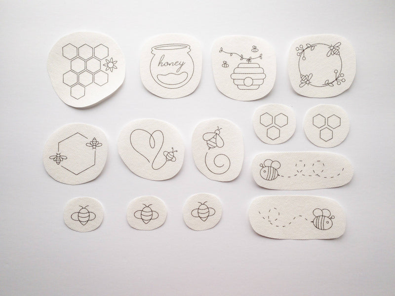 Bee Stick and Stitch Embroidery Patterns