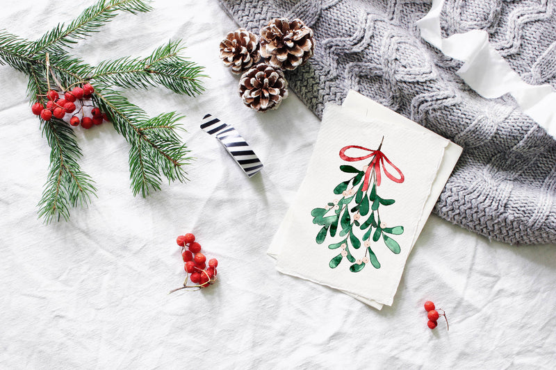 Watercolor Christmas Cards Kit by Cate Paper Co.