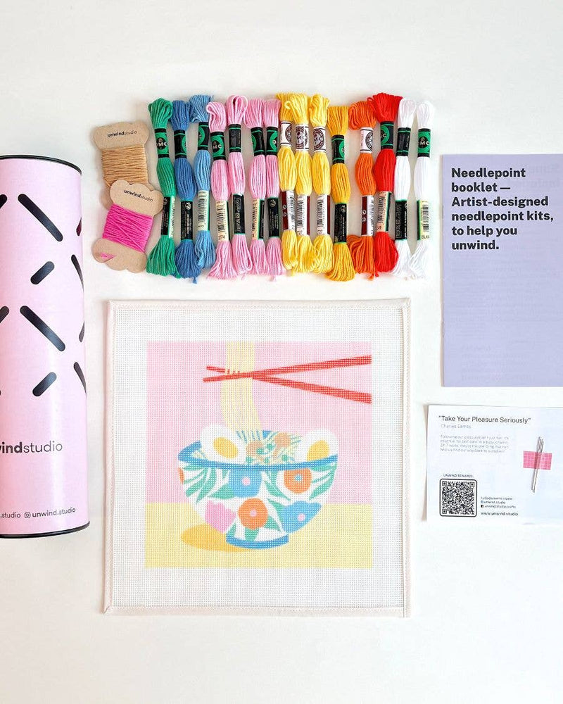 Ramen Night Needlepoint Kit by Melissa Donne