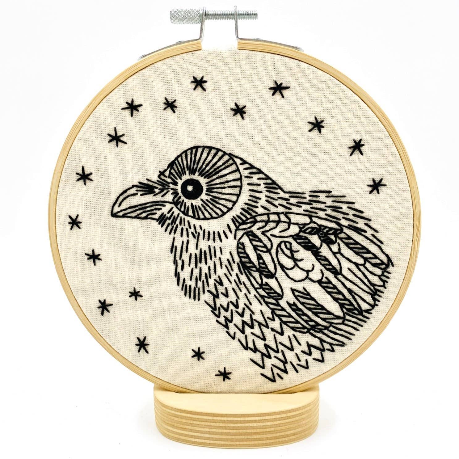 Raven - Nevermore Complete Embroidery Kit by Hook, Line & Tinker