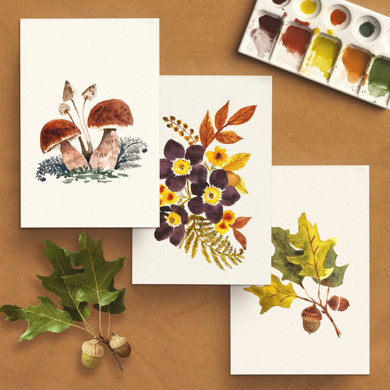 Watercolor Painting Kit : Autumn Botanicals by Antiquaria Mercantile
