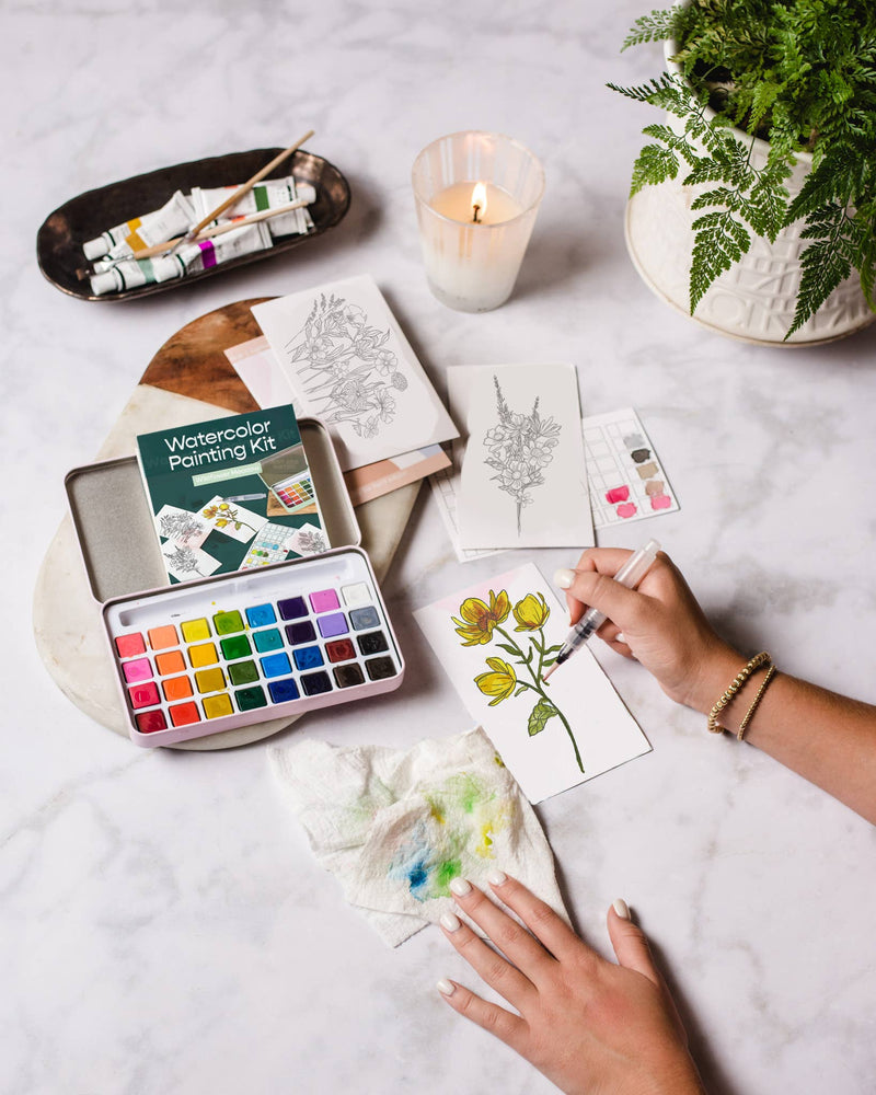 Wildflower Meadow Watercolour Painting Kit