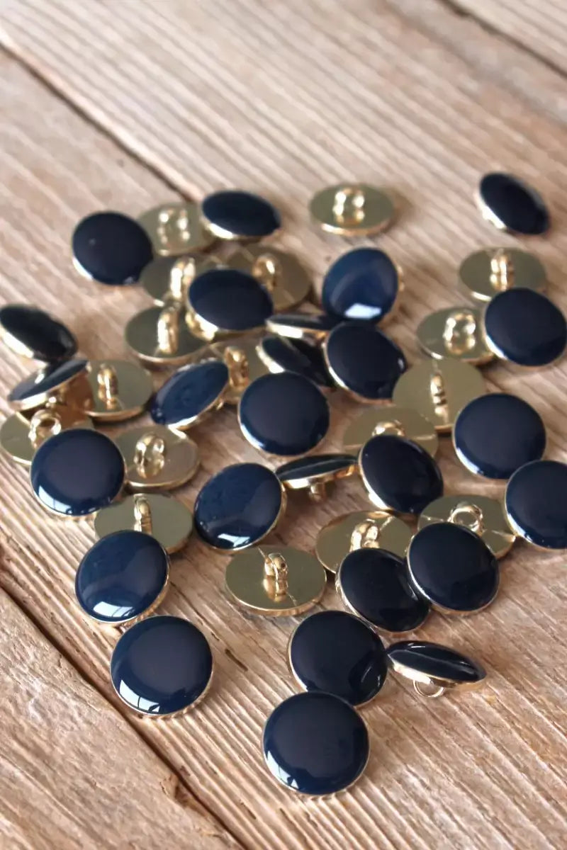 Navy Blue Chic Button by Eglantine et Zoé