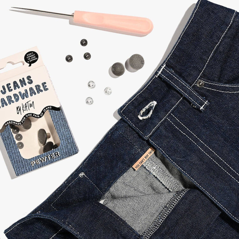 Jeans Hardware Kit | Pewter