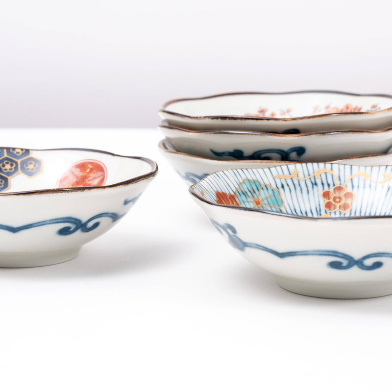 Somenishiki-Koimari Side Dish Bowl Set 5Pcs