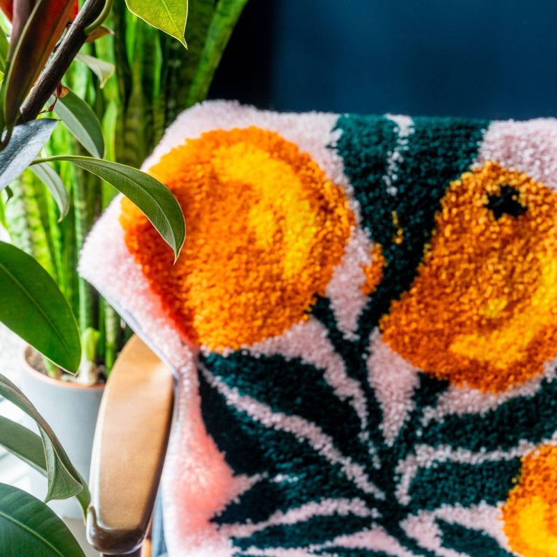 A Bounty of Oranges Latch Hook Rug Kit