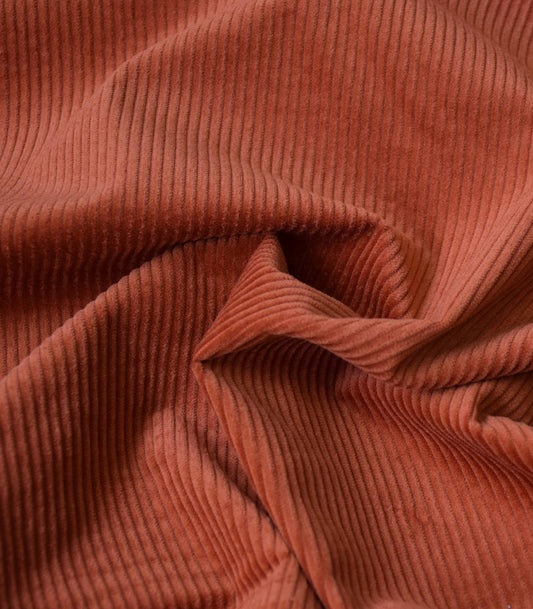 Soft Velvet Fabric in Brandy by Cousette