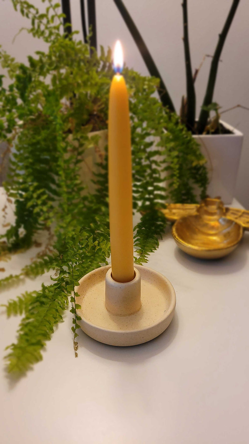Nordic - Hygge style Ceramic Candlestick Holder by Eastvan Bees