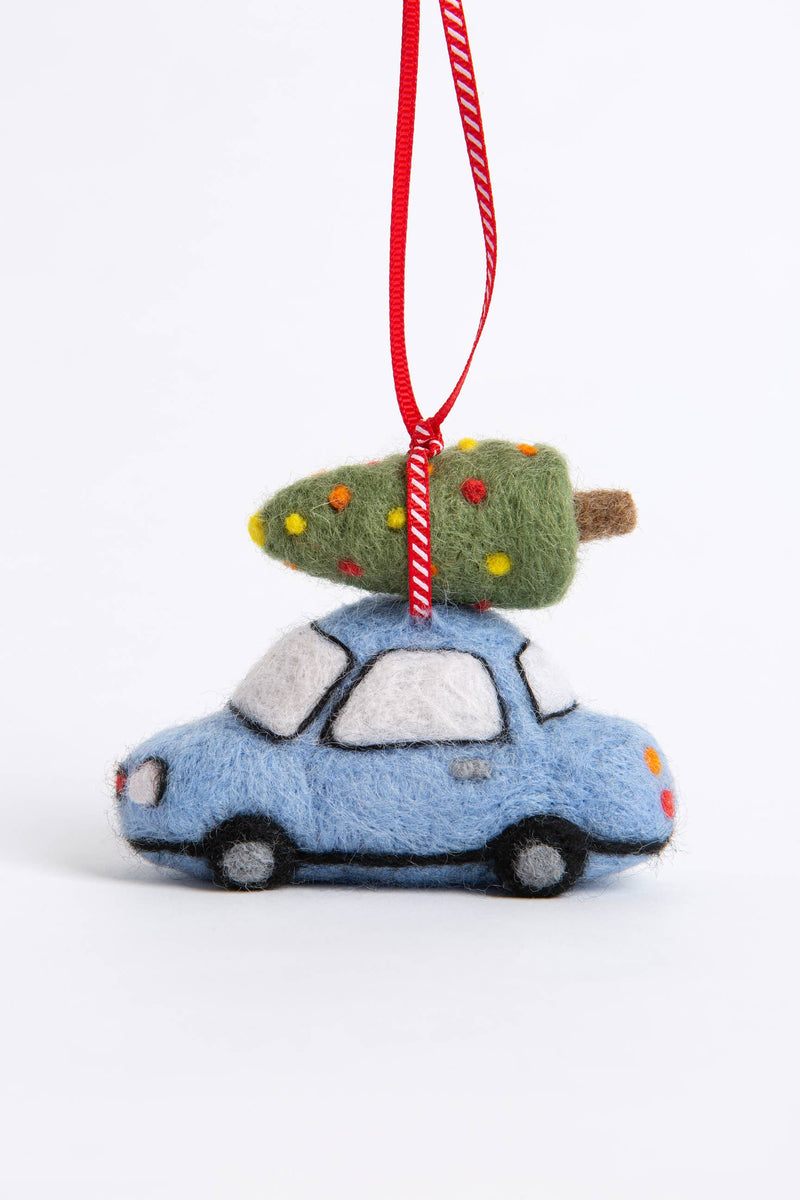 Christmas Car Mini Needle Felting Kit | Festive Craft Kit by Hawthron Handmade