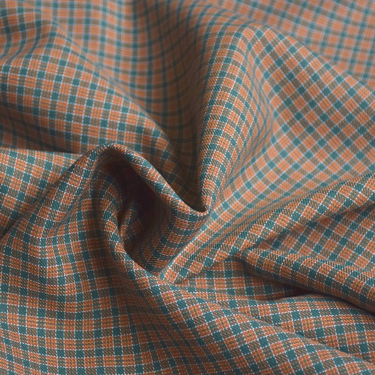 Moreen Plaid Fabric in Toffee by Cousette