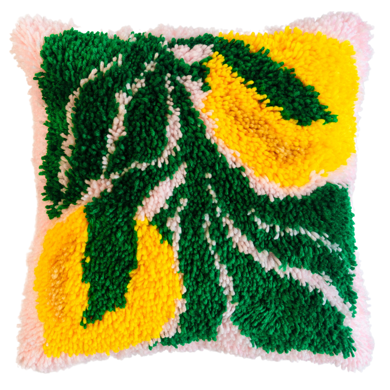 An Abundance of Lemons Latch Hook Cushion Kit