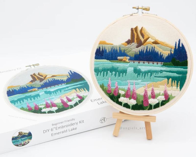 Emerald Lake DIY Embroidery Kit by Anna Angiels