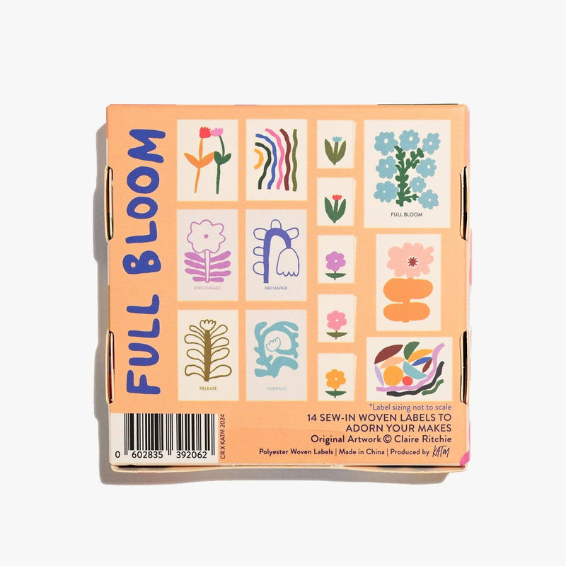 FULL BLOOM | Claire Ritchie x KATM Collaboration Sew-in Labels