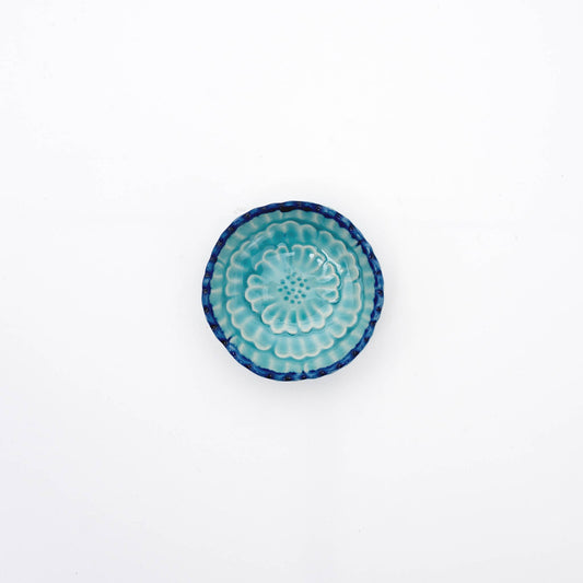 Handmade Blue Floral Mini Dish