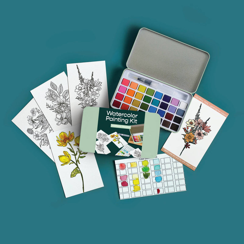 Wildflower Meadow Watercolour Painting Kit