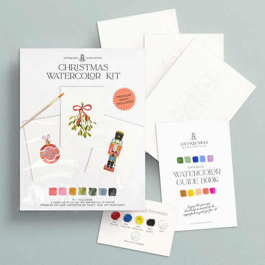 Watercolor Painting Kit: Christmas by Antiquaria Mercantile