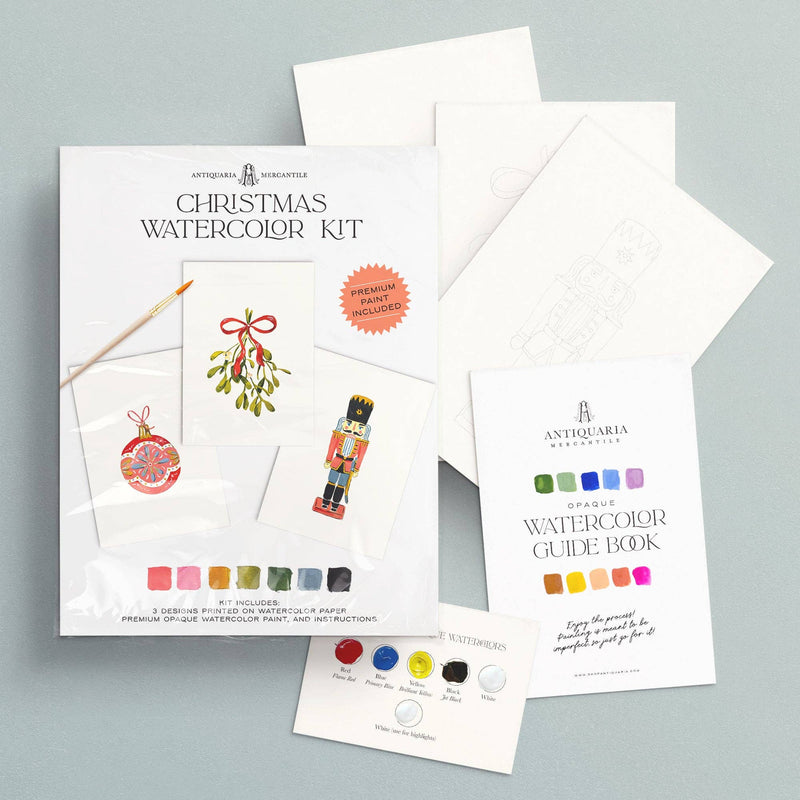 Watercolor Painting Kit: Christmas by Antiquaria Mercantile