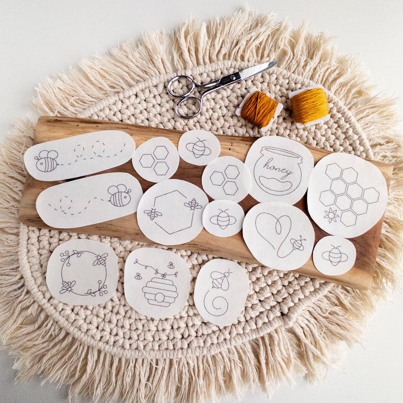 Bee Stick and Stitch Embroidery Patterns