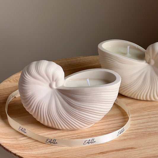 Sea Shell Container Soy Wax Candle by Estelle Studio