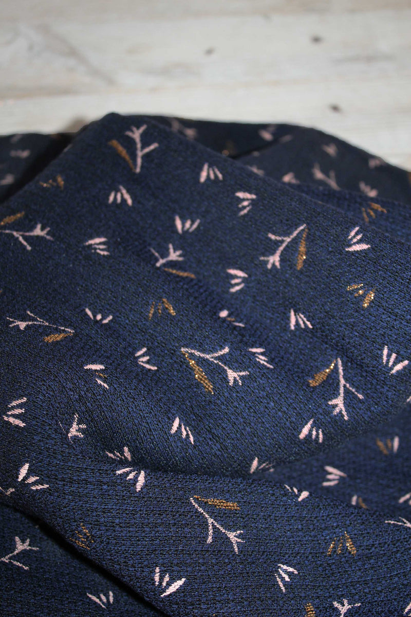 Blue Ramo Jacquard Fabric