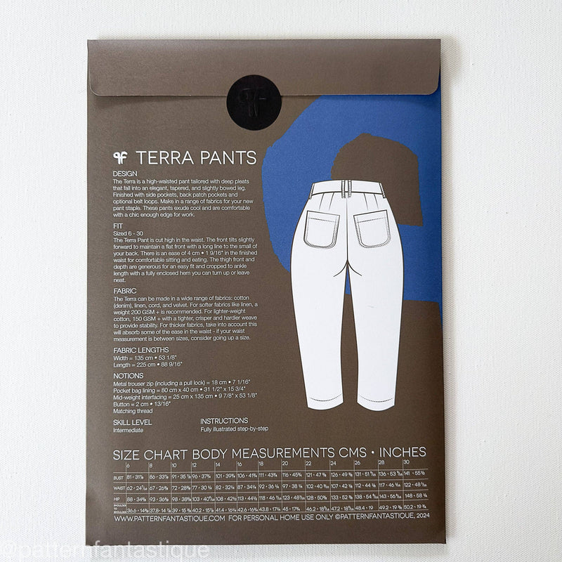 Terra Pant - Paper Sewing Pattern