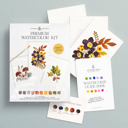 Watercolor Painting Kit : Autumn Botanicals by Antiquaria Mercantile