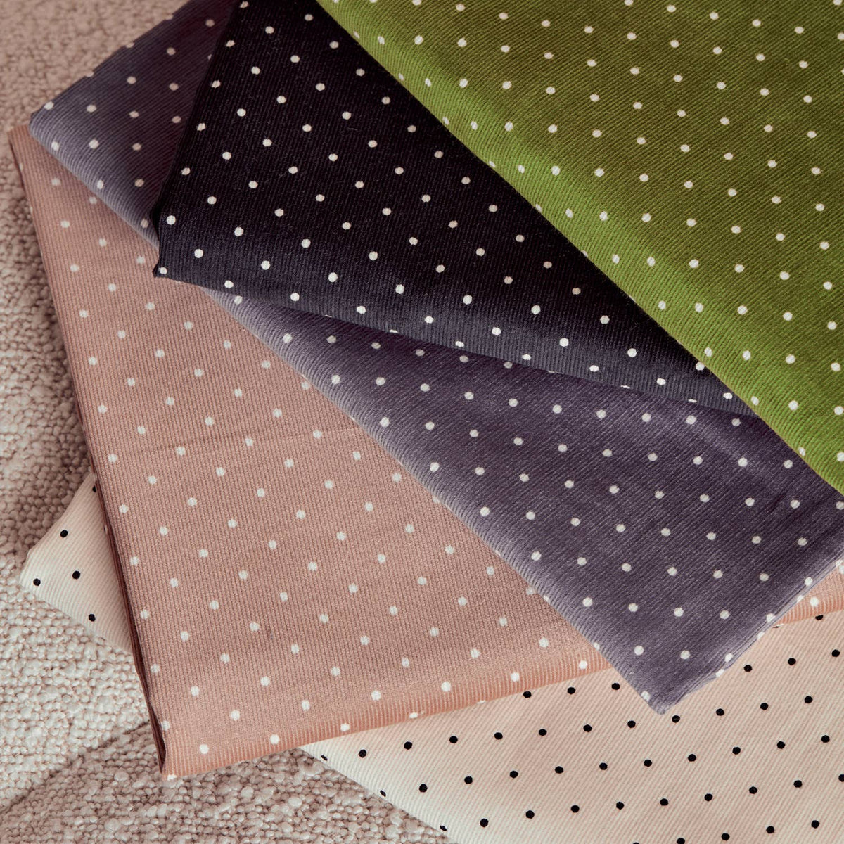Polka Dot Fine Wale Corduroy Divine Parma Fabric
