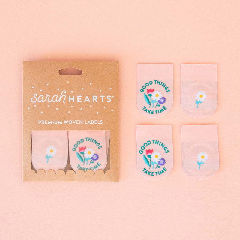 Good Things Take Time Woven Labels by Sarah Hearts
