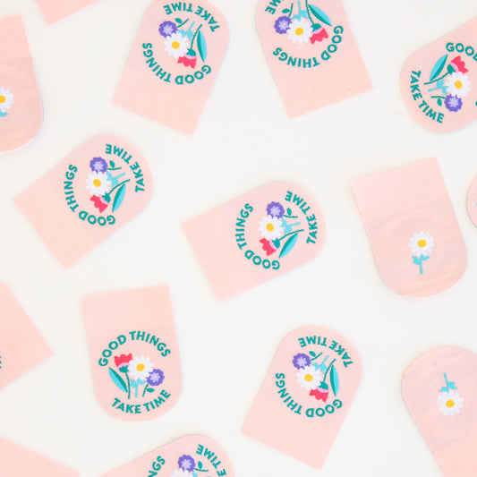 Good Things Take Time Woven Labels by Sarah Hearts