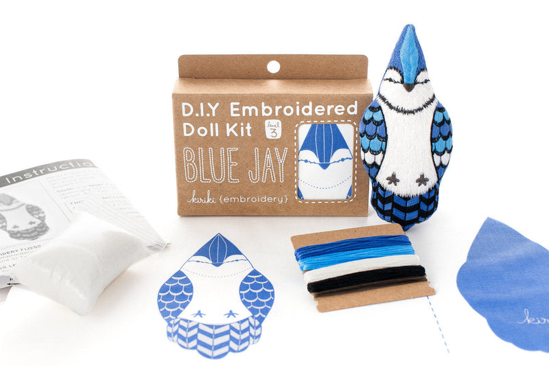 Blue Jay Embroidery Kit