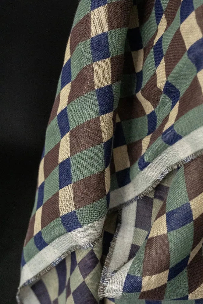 Lucienne EU Laundered Linen Jacquard Check