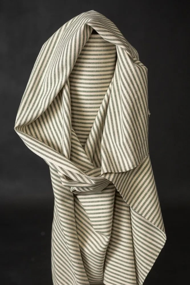 Sycamore Stripe Heavy Recycled Cotton by Merchant & Mills
