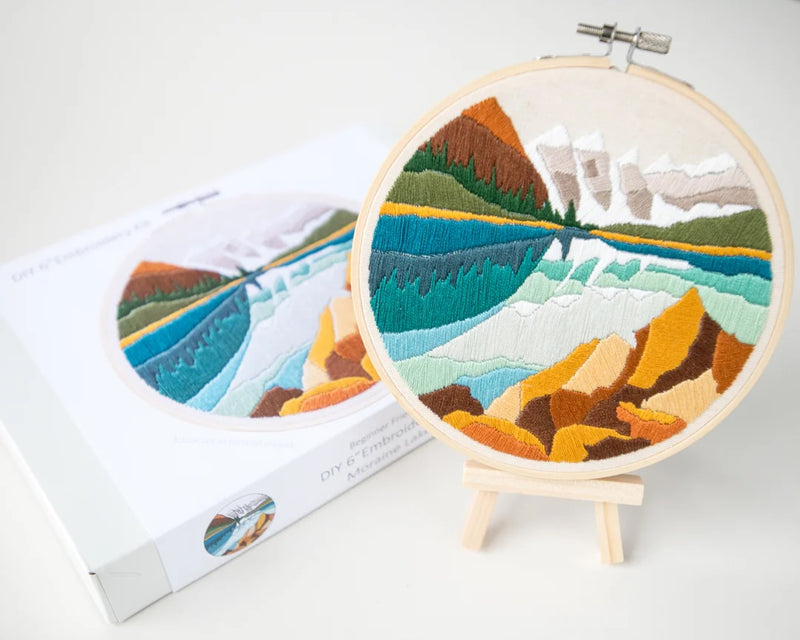 Moraine Lake DIY Embroidery Kit by Anna Angiels