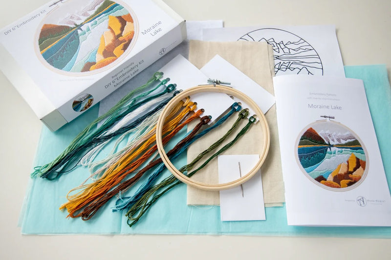 Moraine Lake DIY Embroidery Kit by Anna Angiels