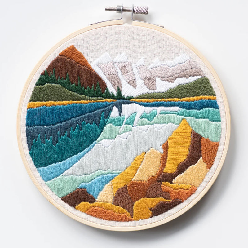 Moraine Lake DIY Embroidery Kit by Anna Angiels