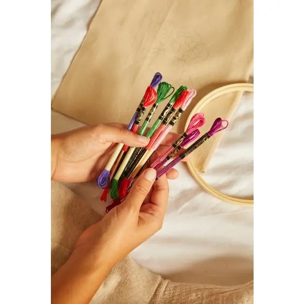 Mindful Making - The Peaceful Breeze Anemone Embroidery Kit  by DMC