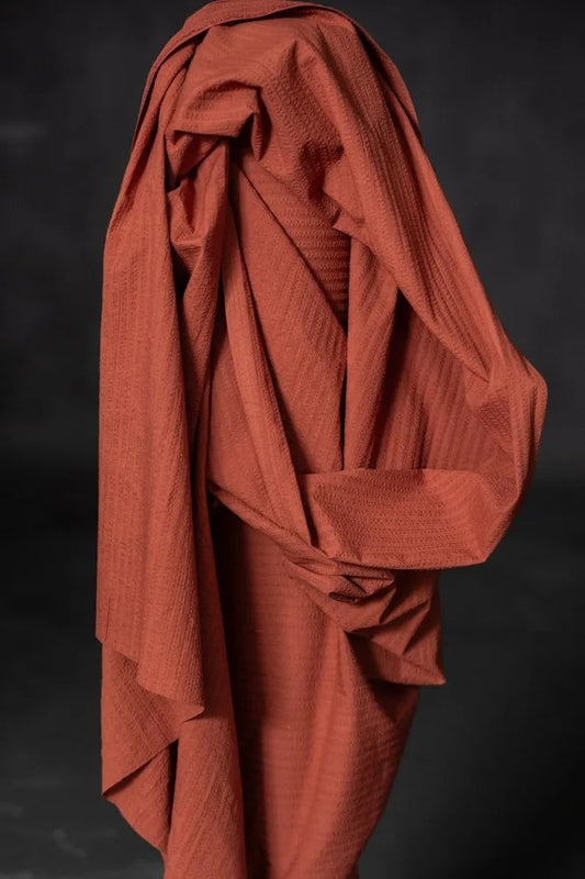 Pomegranate Organic Cotton Seersucker Stripe by Merchant & Mills