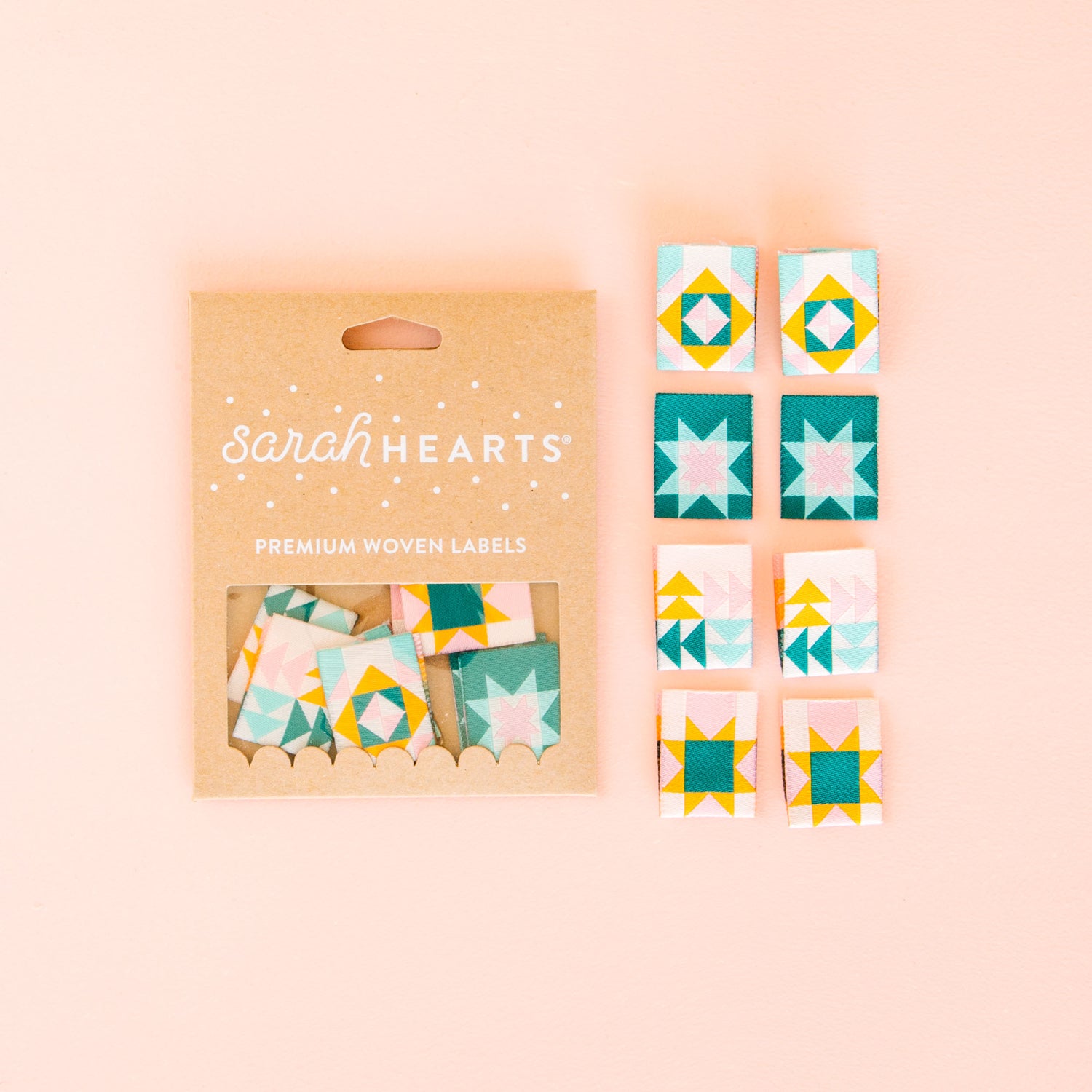 Quilt Block Multipack - Woven Sewing Clothing Label Tags by Sarah Hearts