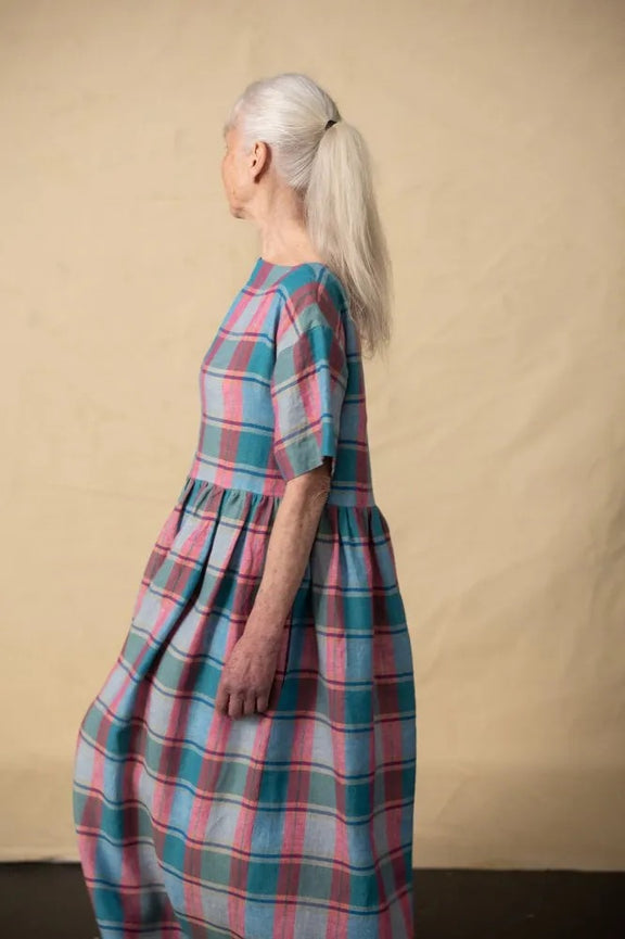 FACTORY HACK Boat Neck & Gathered Skirt *addition