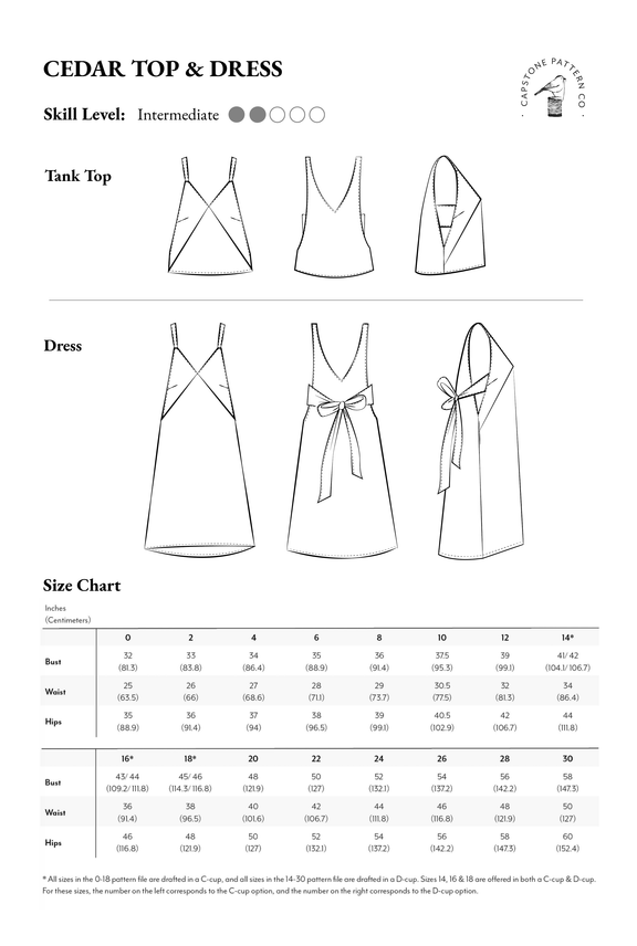 Cedar Dress + Top Pattern