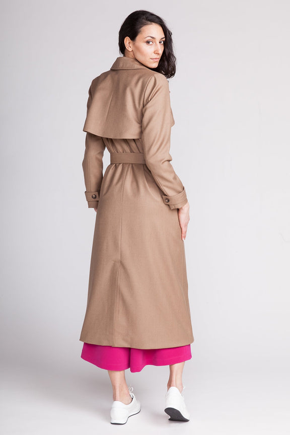 Straight-cut trech coat sewing pattern