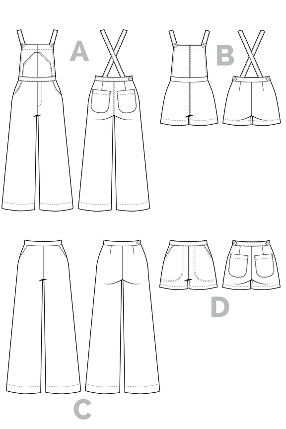 Jenny Overalls + Trousers Pattern