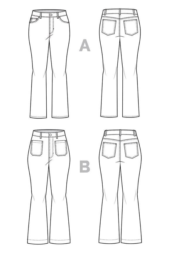 Jude Flare Jeans Pattern