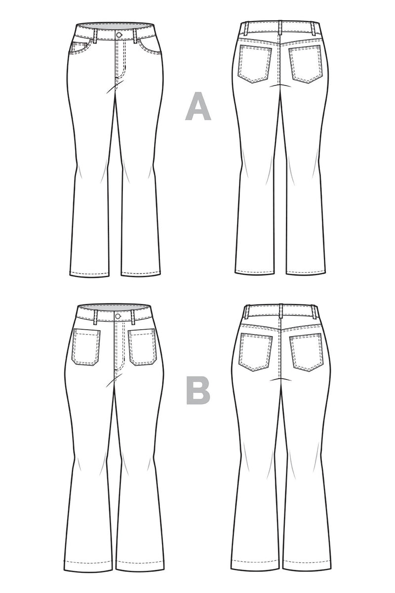 Jude Flare Jeans Pattern