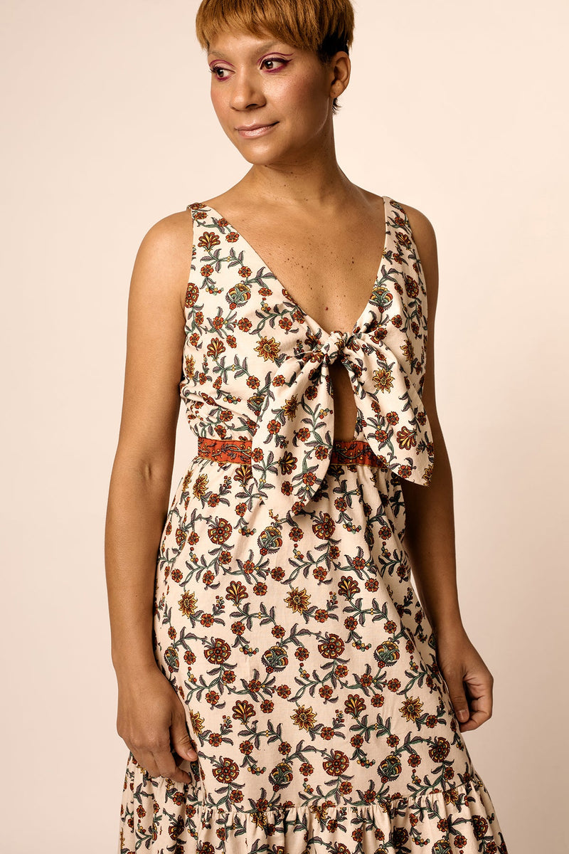 Keyhole front dress sewing pattern