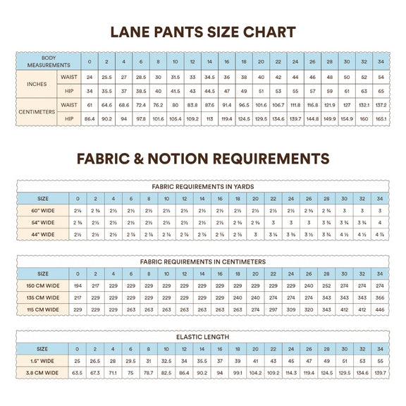 Lane Pants Sewing Pattern